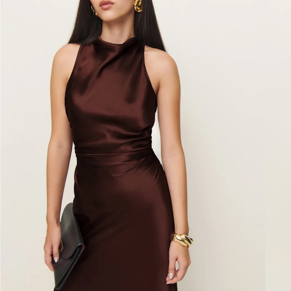 Brown Silk Reformation Dress